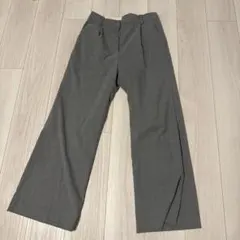 グレー ワイドスラックス