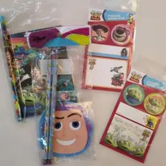 ★未使用★トイ・ストーリー メモ帳 鉛筆 消しゴム ふせん セット
