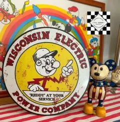 【ラスト１点】レディキロワット④ ブリキ看板　アメリカン雑貨　アメリカンフェンスのサムネイル
