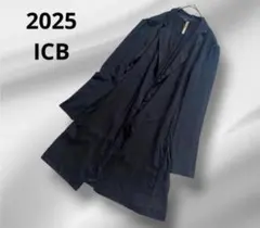 2025/ ICB/アイシービー/アセテート切り替え薄手ジャケットカーディガン