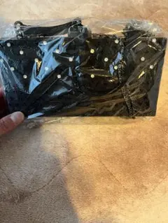 ブラックフォーマルバッグ パール装飾