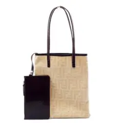 フェンディ FENDI ハンドバッグ トートバッグ 鞄 ズッカ柄 ポーチ付き