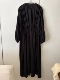 SACRA サクラ　ロング シャツワンピース　シャーリング　マキシ丈　38のサムネイル