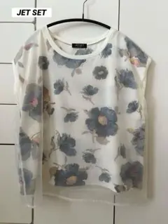 JET SET SOLO PLUS 花柄シフォントップス