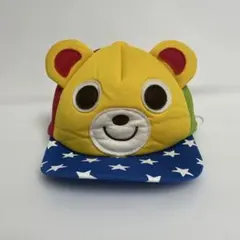ミキハウス　帽子　キャップ　クマ　星　カラフル　黄色　メッシュ