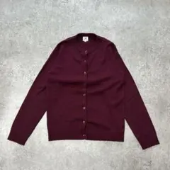 s3307 マジェスティックレゴン 長袖カーディガン 無地 M ボルドー 秋冬