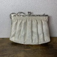 3F 【和装・洋装】パーティバッグ クラッチバッグ 2WAY シルバー金