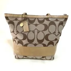 Coach コーチ トートバッグ シグネチャー ブラウン/ベージュ A4のサムネイル