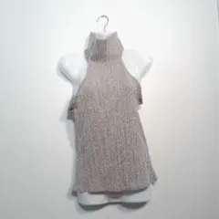 ZARA ザラ ニット ノースリーブ ハイネック 春夏 上品 美品 Mサイズ