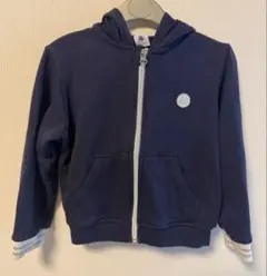 プチバトー　パーカー　ネイビー