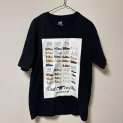 new balance 靴デザイン Tシャツ M黒