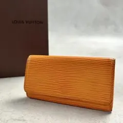 美品】Louis Vuitton エピ ミュルティクレ4 キーケース オレンジ