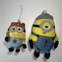 【単品可能】ミニオンぬいぐるみキーホルダー2個セット