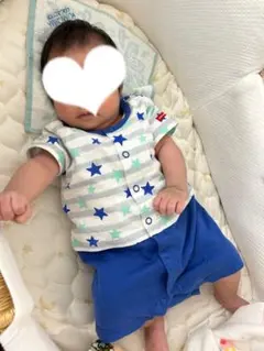 星柄コットンロンパース