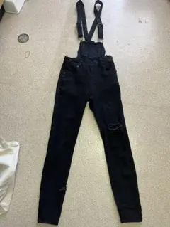 ANAP ブラックデニム サロペット