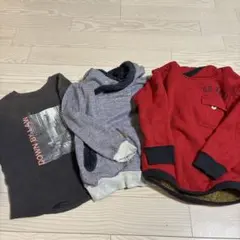 U.S. NAVY赤トレーナーとグレーのトレーナーセット　おまとめ品ジャンク品