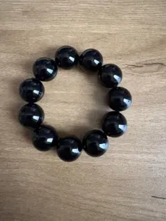 天然石風 ブラックブレスレット 大玉 数珠 アクセサリー
