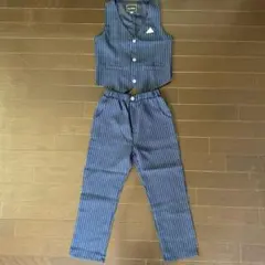 ネイビー ストライプ ベスト パンツ セット