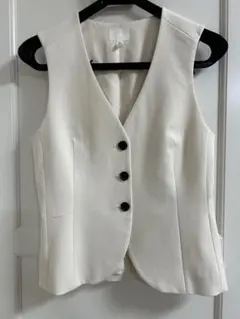H&M テーラードベスト スーツベスト ホワイト M