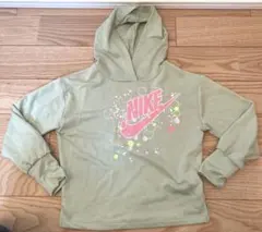 【新品未使用】ナイキ パーカー 100 長袖 薄手 緑 グリーン　ガールズ