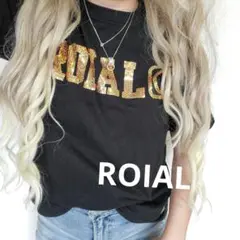 A10879 ROIAL♡♡スパンコールギラギラバックスタイル♡♡半袖tシャツ