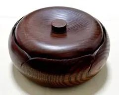 天然木製　蓋付き　お菓子鉢　小物入れ