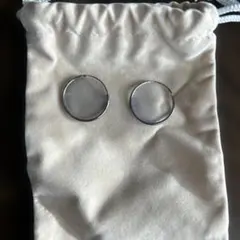 シルバー 925 フープピアス 中型