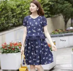 特価！tocco【新品タグ付】袖シースルー&リボン❤︎小花柄ワンピース