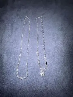 シルバー チェーンネックレス クロスチャーム