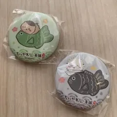 ちいかわ もぐもぐ本舗 川越限定　マット缶バッジ くりまんじゅう ラッコ