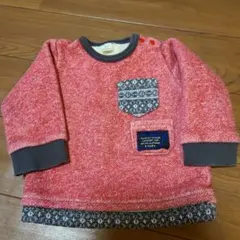 ラキエーベ LaChiave トレーナー 裏起毛 赤 80cm