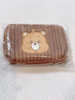 ケアベア　アップリケコーデュロイポーチ