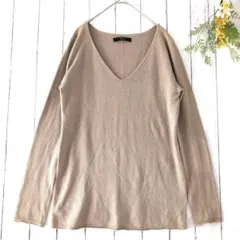 1197 AZUL アズールバイマウジー  M 薄手 ニット ベージュ