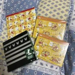 ミッキーマウス プーさん 文房具セット 4枚