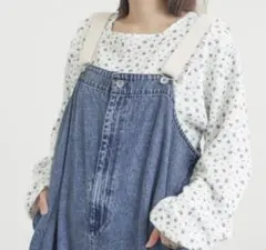 サマンサモスモス　ワッフルローズ柄 前後2WAYカットソー(オフ)