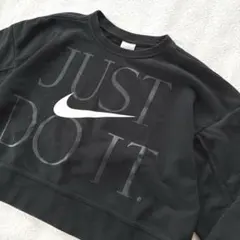 【Nike】Dri-FIT クロップドスウェット ブラック S