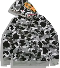 グレー　迷彩　パーカー 新品　シャーク　XL カモフラージュ　カモフラ　メンズ