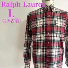 ラルフローレン　チェックシャツ L 100%コットン 長袖 クラシックアメカジ