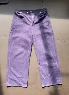 XLARGE パープル ワイドレッグデニムパンツ XL