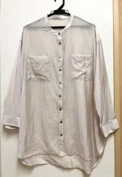 ロペピクニックシアーシャツベージュピンク