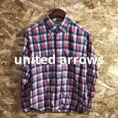 【 7778番】united arrows 長袖シャツ　メンズS チェック