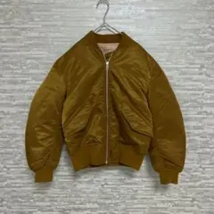 ユニクロユー MA-1 リバーシブル 中綿ブルゾン S ピンク　ベージュ