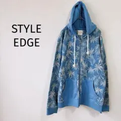 ジップパーカー 総柄