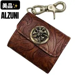 【美品】ALZUNI 小銭入れ　コインケース　ドクロ　シルバー