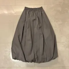 GU　バブルヘムミディスカート 　04グレー　XS　限定