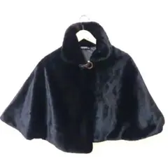 ELEGANCIA 黒 ケープスタイル アウター