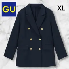 【新品】 GU ダブルブレストブレザー Z 金ボタン 紺ブレ XL ジーユー