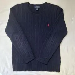 Polo Ralph Lauren ネイビー ケーブルニット XL
