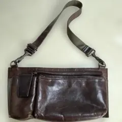 ビースタッフ b-stuff レザー ショルダーバッグ ブラウン