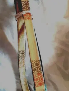 佐賀錦帯締め　金赤紫